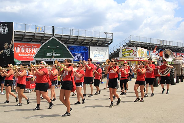 daily.parade Marching Band Perfoming in the Parade at Wisconsin State Fair