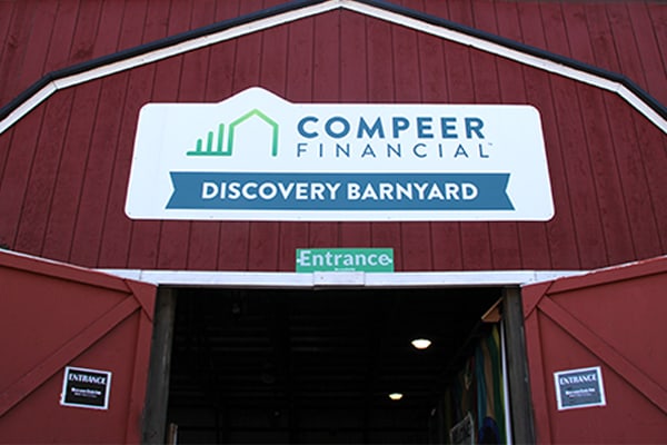 Entrance to the Compeer Financial Discovery Barnyard