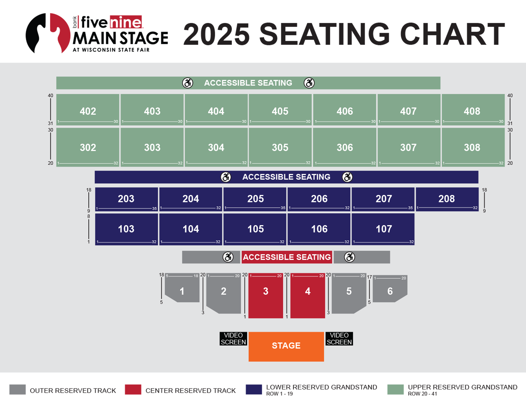 2025 Main Stage Seating Chart