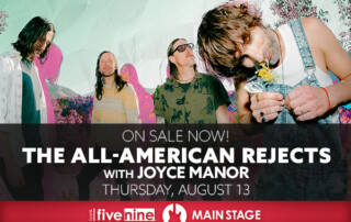 On Sale Now - The All-American Rejects with Joyce Manor, Thursday August 13