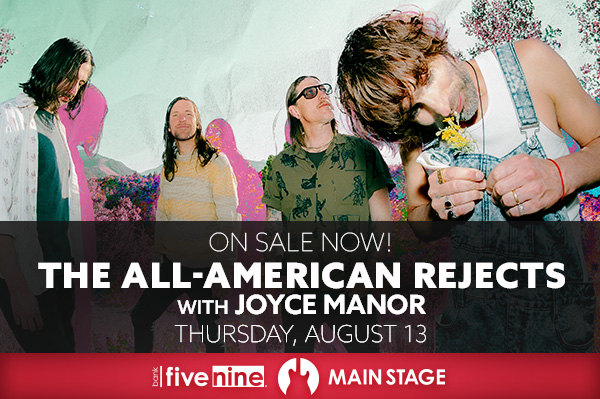 On Sale Now - The All-American Rejects with Joyce Manor, Thursday August 13