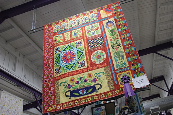 Quilt Show Display in Grand Champion Hall