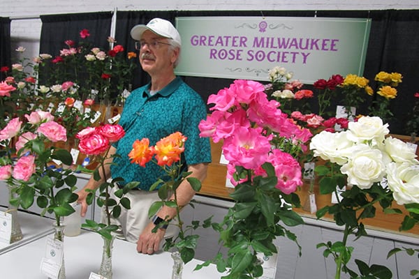 Greater Milwaukee Rose Society Show Display in Grand Champion Hall