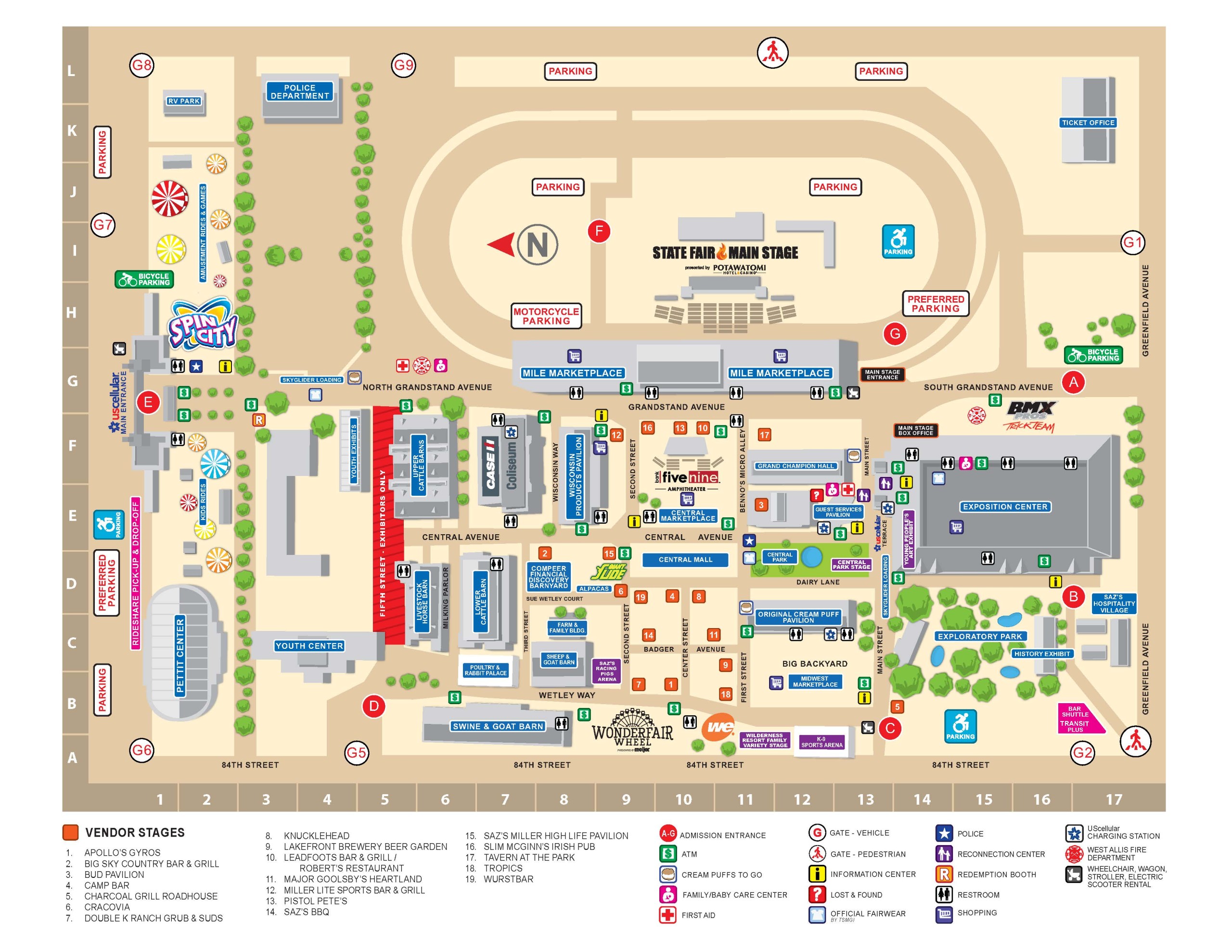 Map Wisconsin State Fair Park London Top Attractions Map | The Best ...
