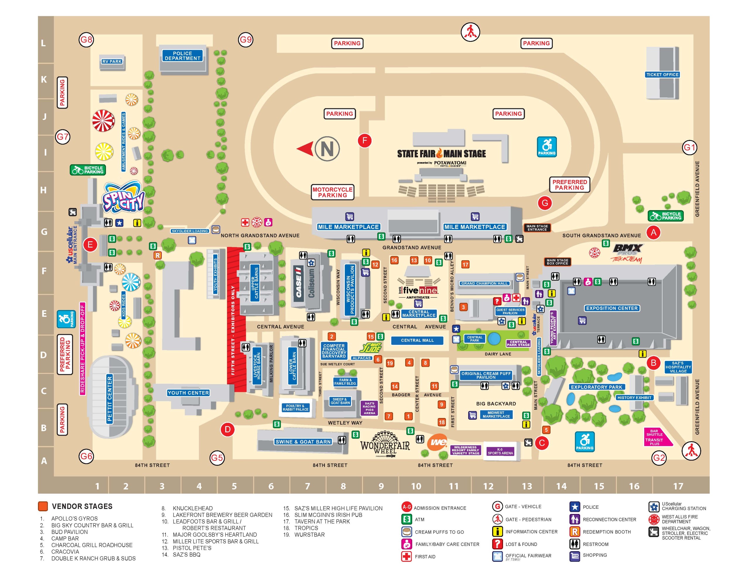 2023 State Fair Map Wisconsin State Fair