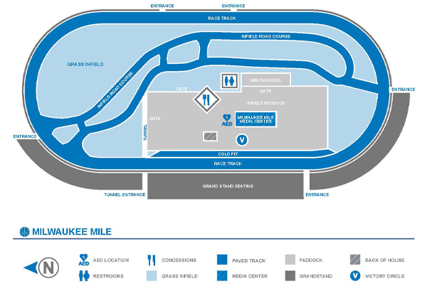 Milwaukee Mile Map