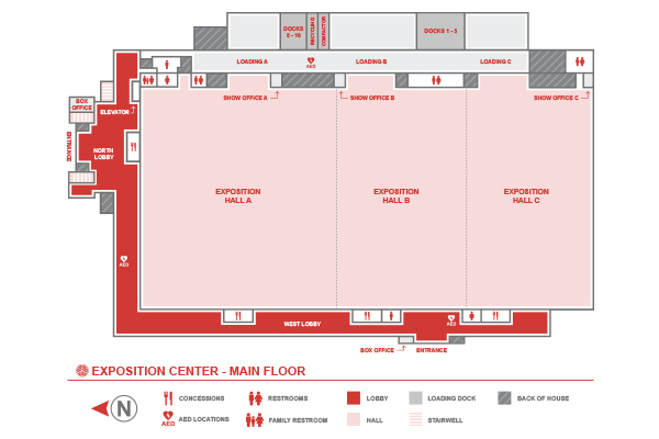 Floor Plan - Exposition Center Main Floor