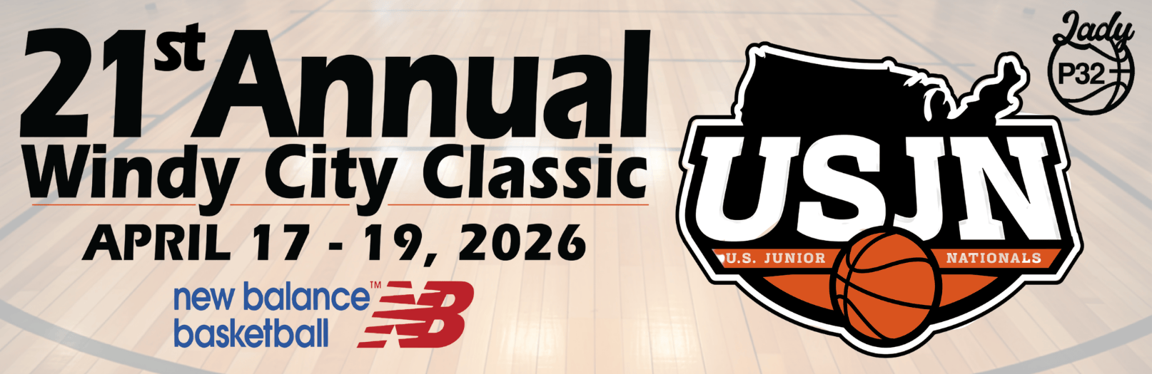 21st Annual Windy City Classic Aoril 17-10, 2026. New balance basketball logo and USJN logo.