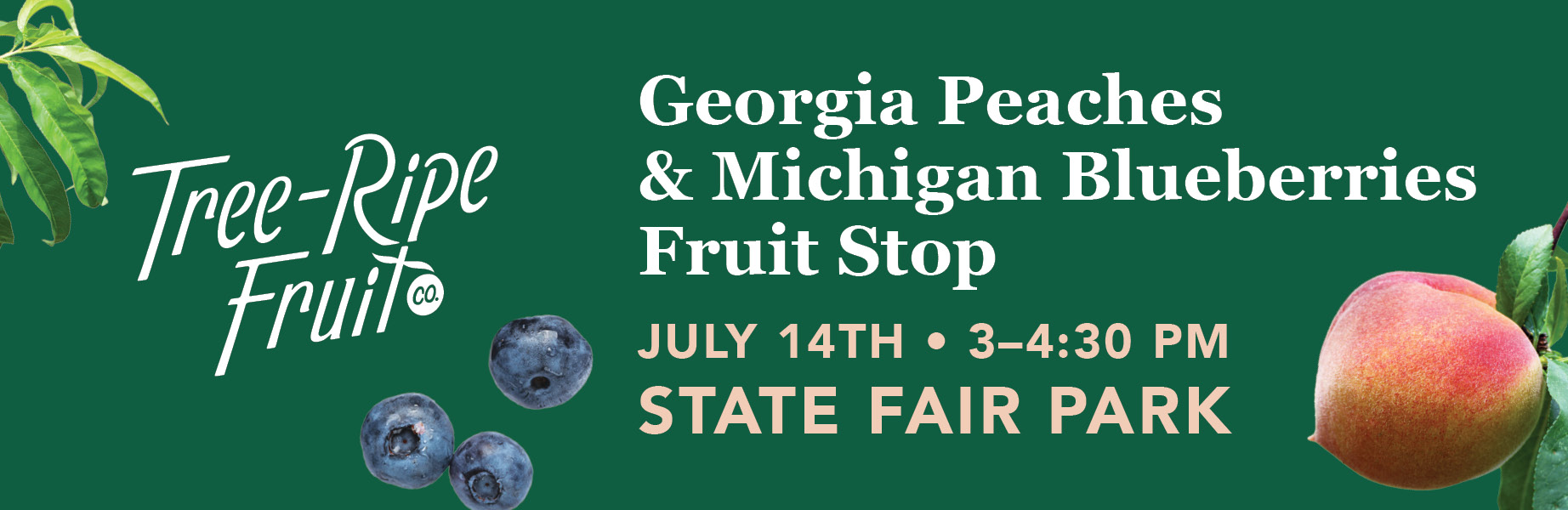 Georgia Peaches & Michigan Blueberries Fruit Stop